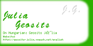 julia geosits business card